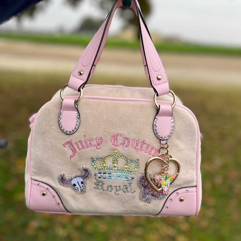 Juicy Couture Western Customized Bling Rhinestone Bowler Satchel Cowgirl NWT